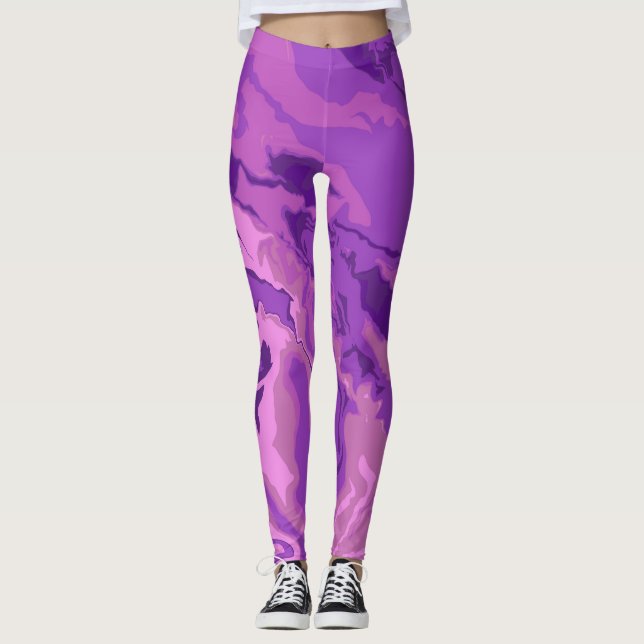 Marble Colour  Leggings (Front)