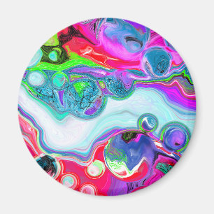 Marble Colourful Fluid Art Magnet