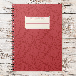 Marble Composition Book Vintage Custom Stationery