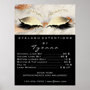 Marble Copper Grey Makeup  Eyes Lashes Prices Poster