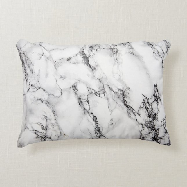 Marble Custom Brushed Polyester Pillow 16" x12" (Front)