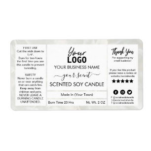 Marble Customisable Scent Scented Soy Candle