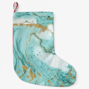 Marble decorative texture, artistic abstract paint small christmas stocking