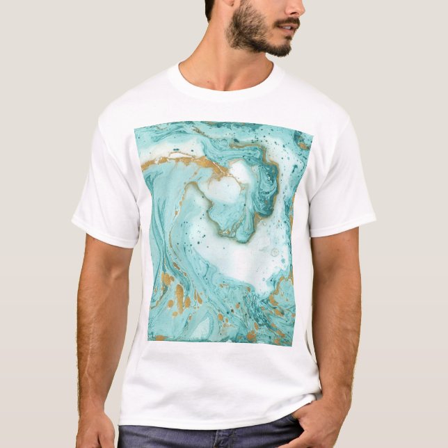Marble decorative texture, artistic abstract paint T-Shirt (Front)
