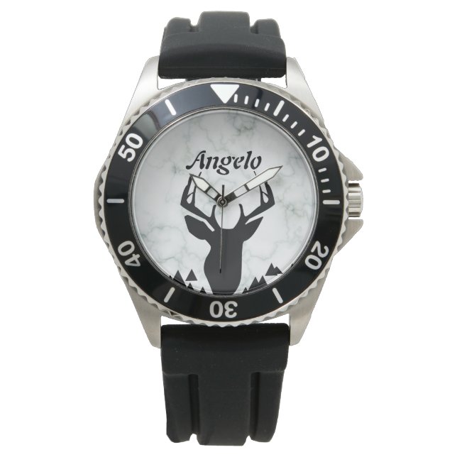 Marble Deer Mens Hunting Watch (Front)