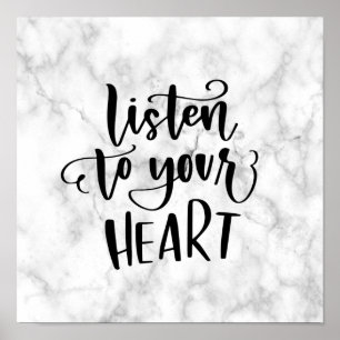 Marble Design   Inspirational Quote Poster