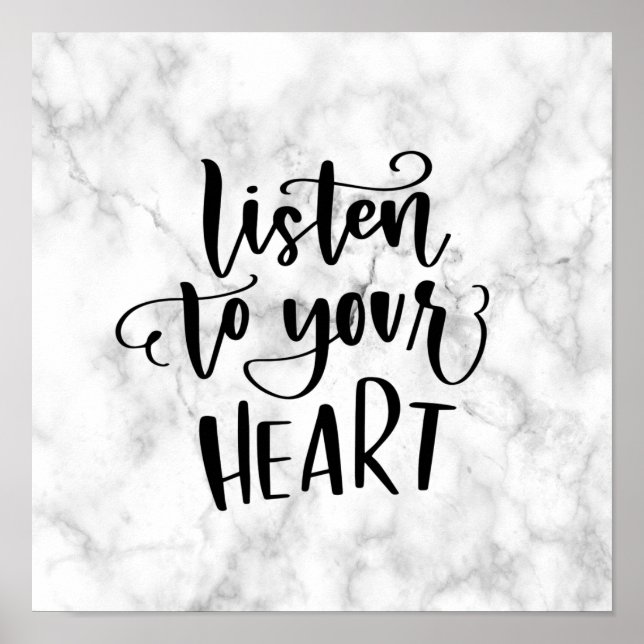 Marble Design | Inspirational Quote Poster (Front)