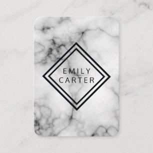 Marble Diamond Border Business Card