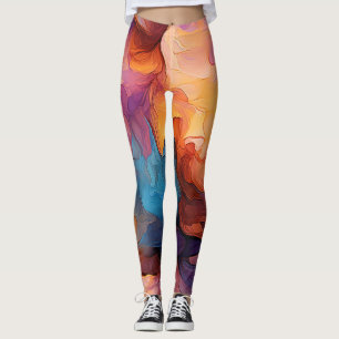 Marble Effect Camouflage Leggings