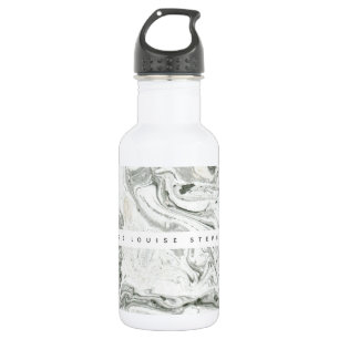 marble effect personalised water bottle