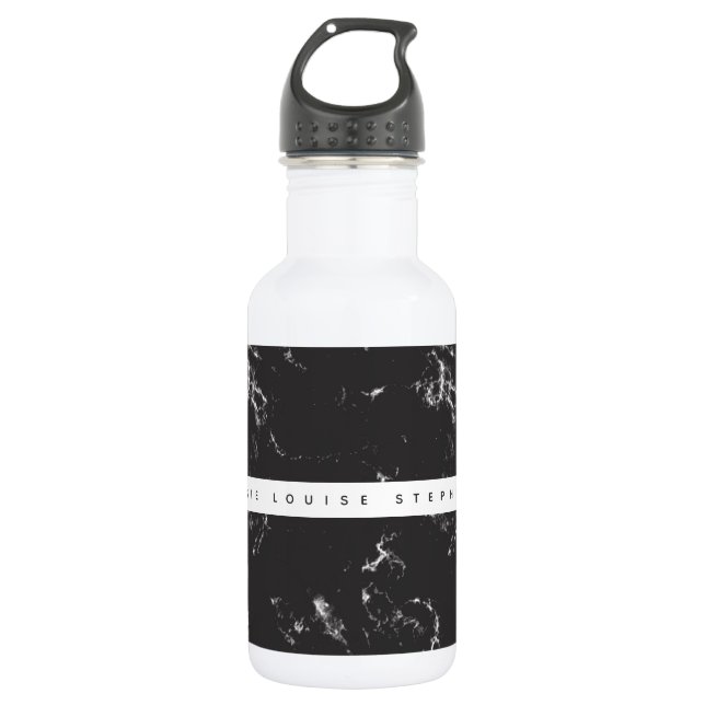 marble effect personalised water bottle (Front)