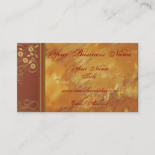 Marble Elegance Business Card (Front)