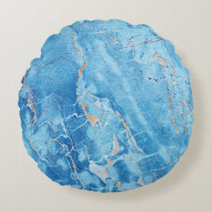 Marble Elegance: Natural Textured Surface. Round Cushion