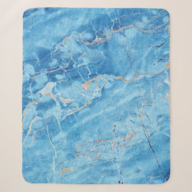 Marble Elegance: Natural Textured Surface. Sherpa Blanket (Front)
