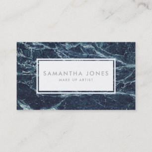 Marble Elegant Stone Simple Modern Make Up Artist Business Card