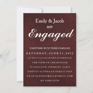 Marble Elegant Wedding Engagement Invitation