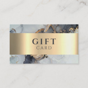 Marble Elegant White Faux Gold Beauty Gift Card