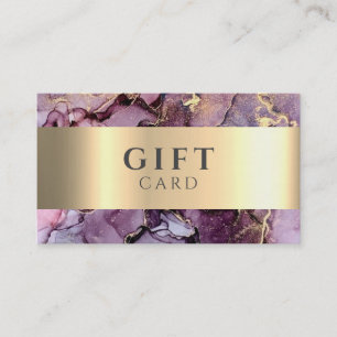 Marble Elegant White Faux Gold Beauty Gift Card