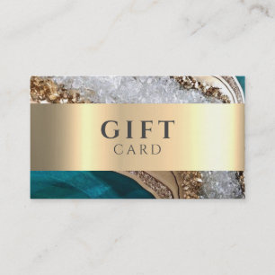 Marble Elegant White Faux Gold Beauty Gift Card