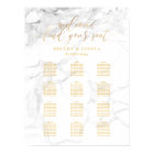 Marble+Faux Gold Script PixDezines Seating Chart