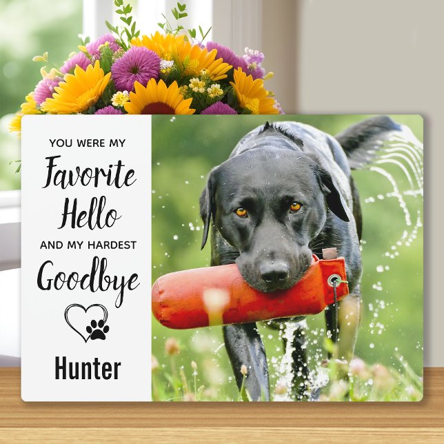 Marble Favourite Hello Hardest Goodbye Pet Memoria Plaque (Creator Uploaded)