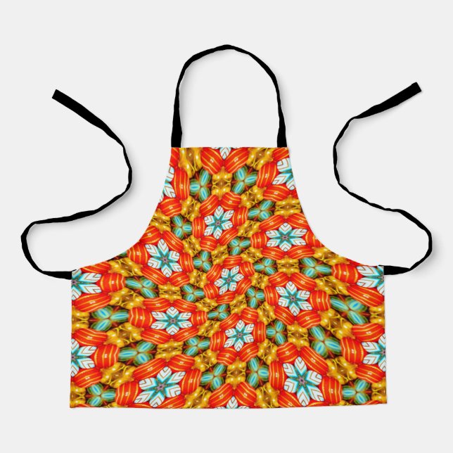  Marble Flower Pattern Apron (Front)