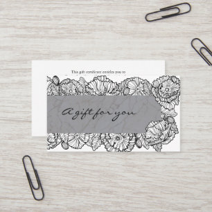 Marble flowers gift certificate