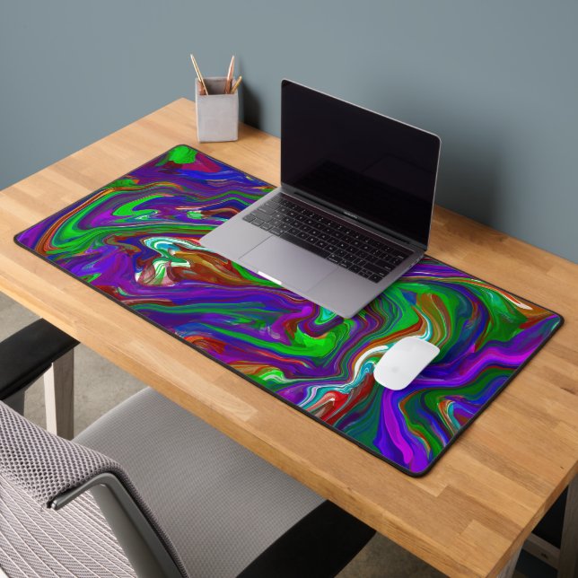 Marble Fluid Art Pour Painting Style  Desk Mat (Office 2)