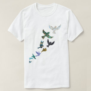 Marble Flying birds T-shirt