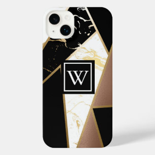 Marble Foil Geometric Mosaic iPhone 14 Plus Case