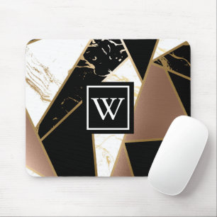 Marble Foil Geometric Mosaic Mouse Pad
