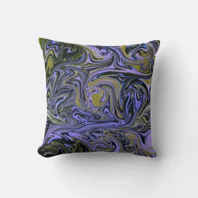 Marble Forms – Violet & Gold Mystic Energy Cushion (Front)
