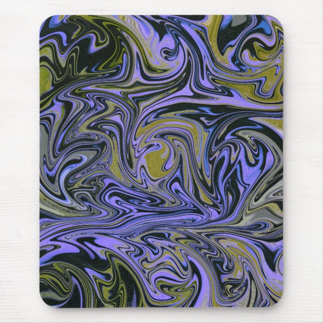 Marble Forms – Violet & Gold Mystic Energy Mouse Pad (Front)