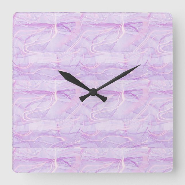 MARBLE GALAXY  SQUARE WALL CLOCK (Front)