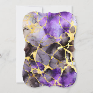 Marble Gentle Background Brown Purple Black Gold S Card