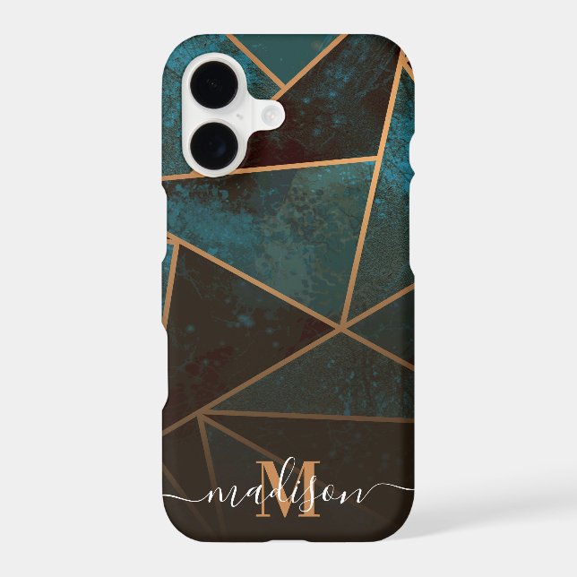 Marble Geometric Abstract iPhone Case (Back)