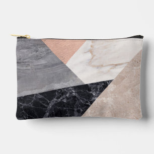 Marble Geometric Pattern Accessory Pouch
