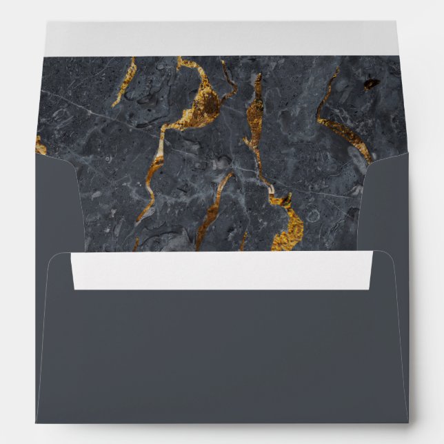 Marble Glitter Geometric Envelope (Back (Bottom))