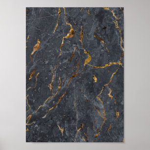 Marble Glitter Geometric Poster