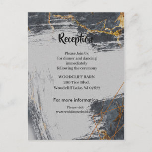 Marble Glitter Geometric reception card
