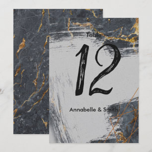 Marble Glitter Geometric table number