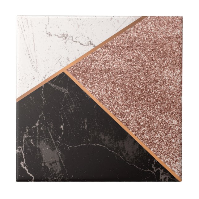 Marble & Glitter Moisac Tile (Front)
