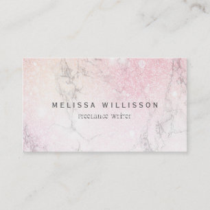 Marble Glitter monogram Business Card