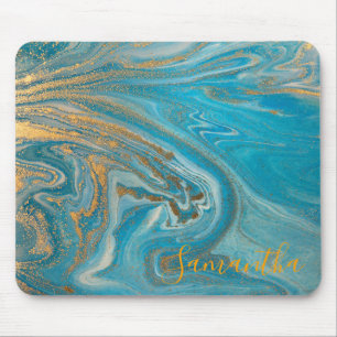 Marble Glitter Mouse Pad