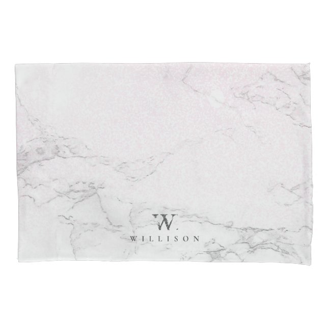 Marble Glitter Personalised design Pillowcase (Front)
