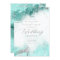 Marble Glitter Wedding Teal Silver ID644