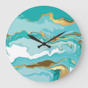 Marble, gold: abstract vintage background. large clock