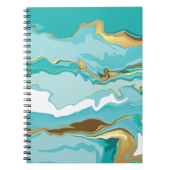 Marble, gold: abstract vintage background. notebook (Front)