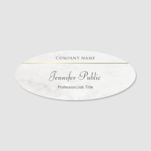 Marble Gold Elegant Hand Name Script Template Tag