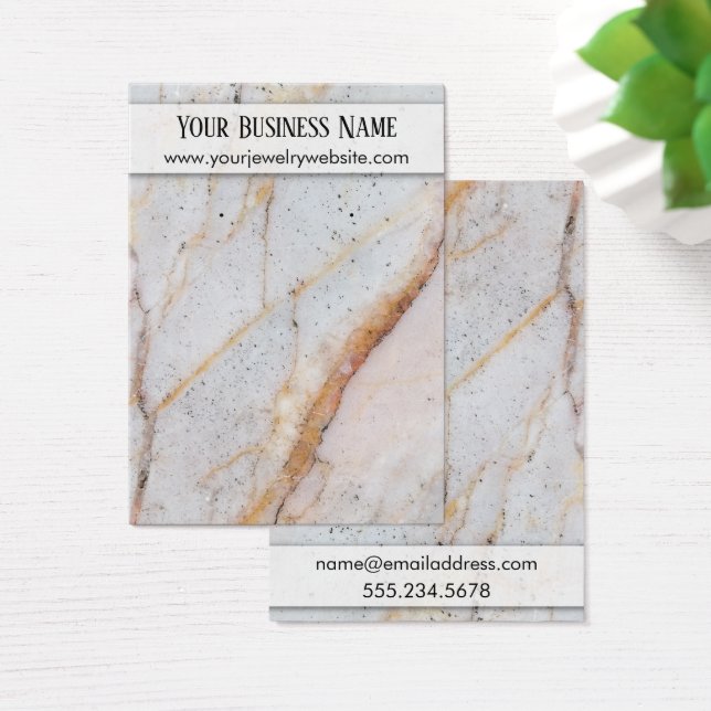 Marble/ Gold Veins Earring Holder Display Cards (Desk)